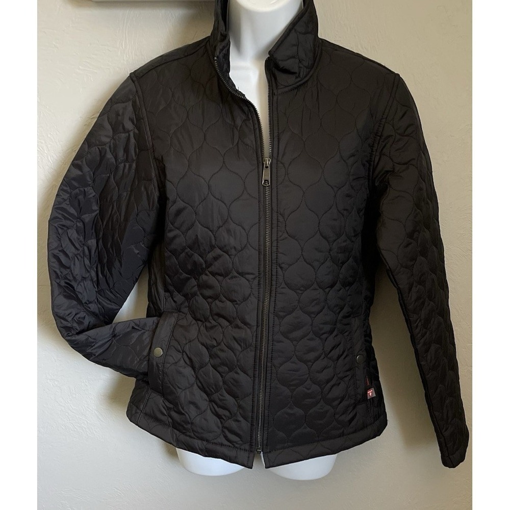 Tough Duck Women's Size Small‎ Black Quilted Water Repellent Insulated Jacket